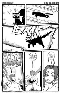 Neko-chan sacrifices herself to save Chiitsu from impending doom and death and stuff