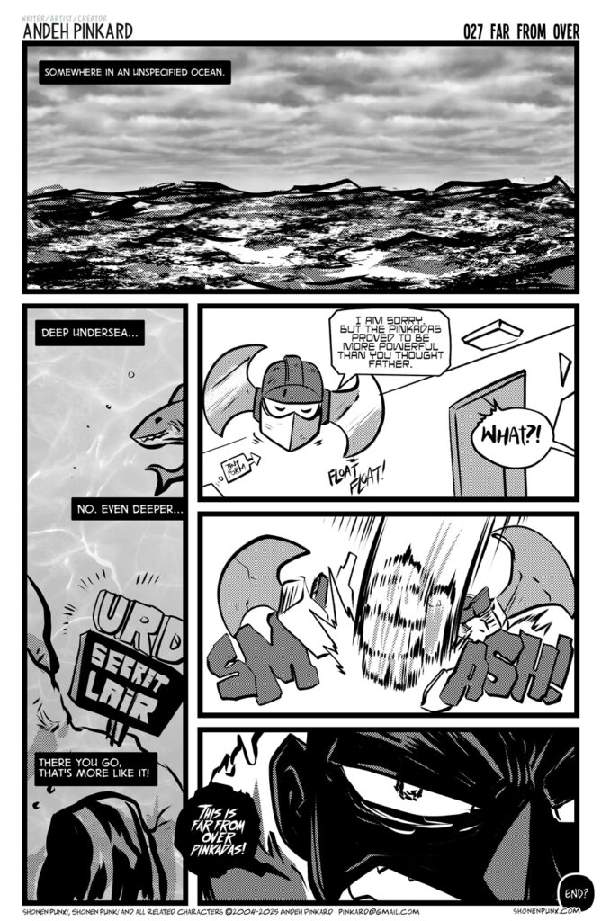Deep in the ocean we find the secret lab of U.R.D