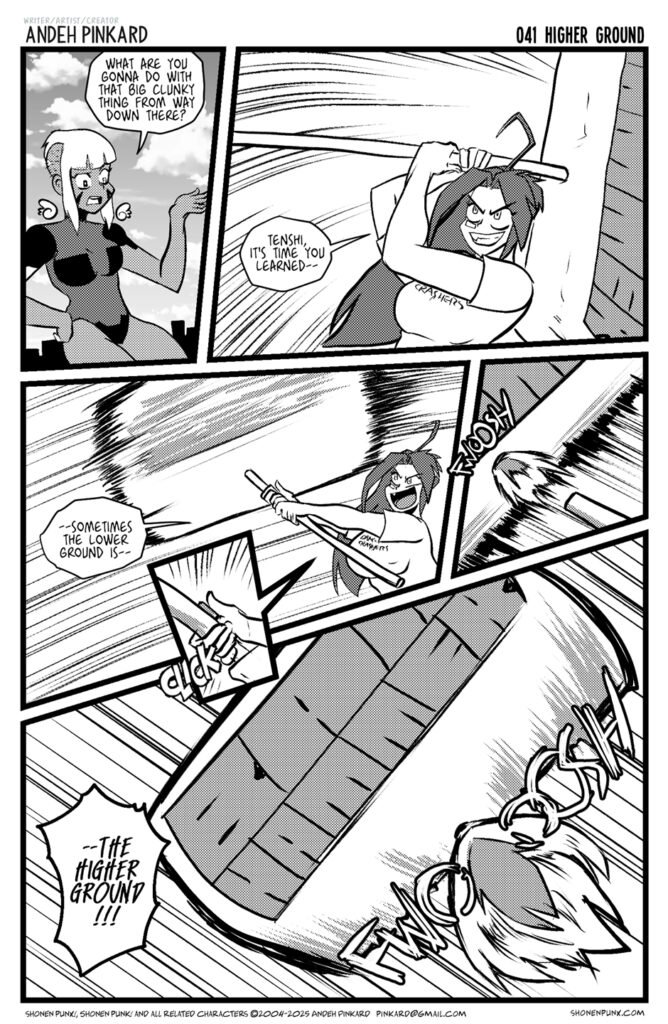 Tenshi taunts Eva, and Eva tosses logic to the wind!